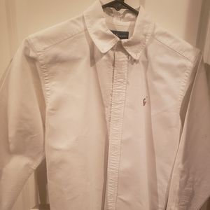 Boys white long sleeve oxford shirt